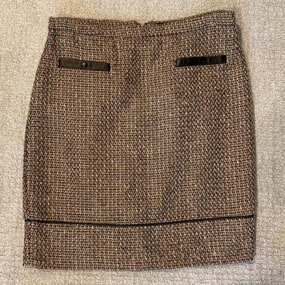 Mini-jupe Club Monaco En Tweed Et Cuir – Taille 0, Neuve Avec étiquettes